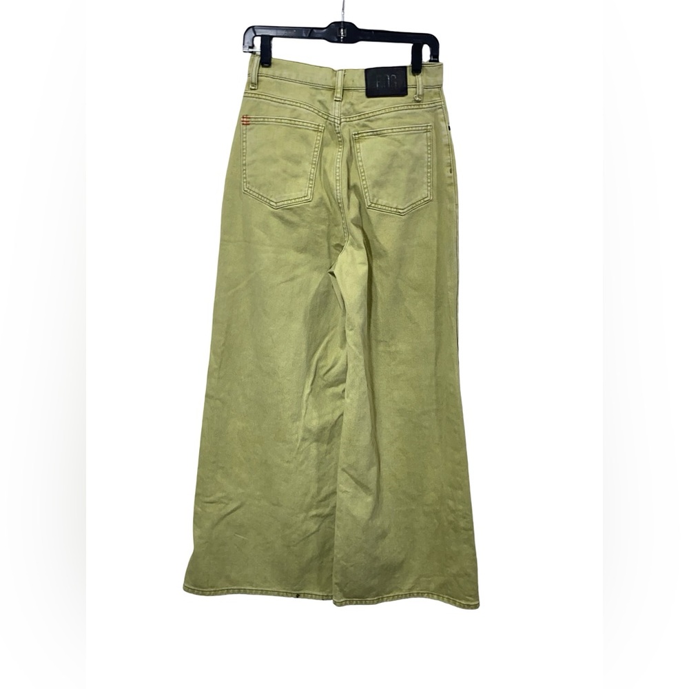 BDG Wide Leg Jeans in Sage Green - Washed High Rise Baggy Denim - Picture 4 of 9